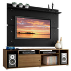 Rack Madesa Cancun e Painel para TV até 65 Polegadas Rustic/Preto 5Z8N