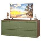Rack para TV até 70 Polegadas 160cm 4 Gavetas Rustic/Verde Vik Madesa 04