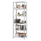 Estante Armário Multiuso para Escritório 59cm 5 Prateleiras Branco Madesa