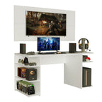 Mesa para Computador Gamer Madesa 9409 e Painel para TV até 50 Polegadas Branco