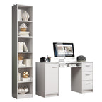 Escrivaninha Madesa Alaska + Estante Livreiro 6906 Branco