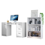 Escrivaninha Madesa Alaska + Estante Livreiro 6907 Branco