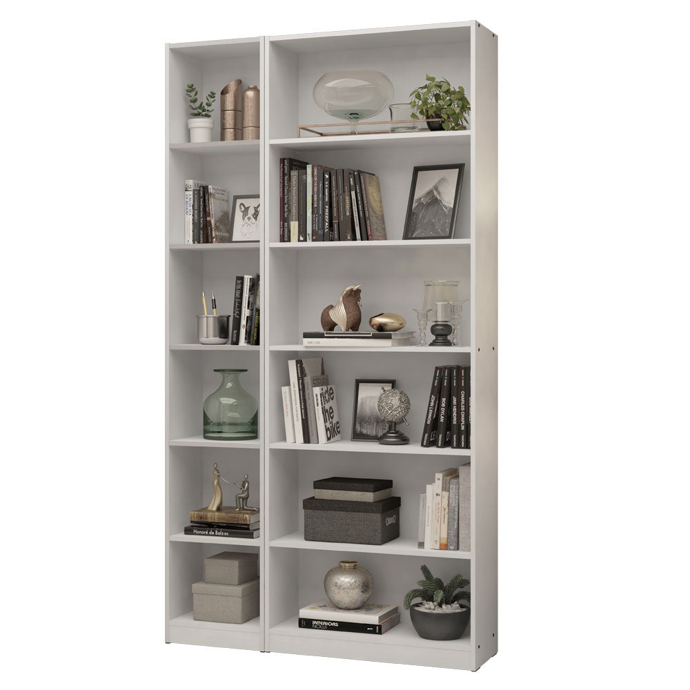 Kit Madesa Estante Livreiro 6908 + Estante Livreiro 6906 Branco