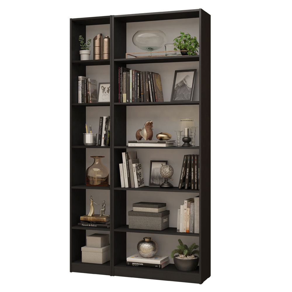 Kit Madesa Estante Livreiro 6908 + Estante Livreiro 6906 Preto