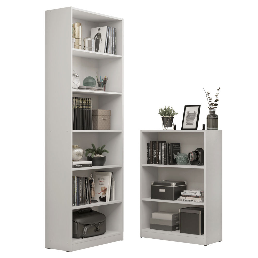 Kit Madesa Estante Livreiro 6908 + Estante Livreiro 6907 Branco