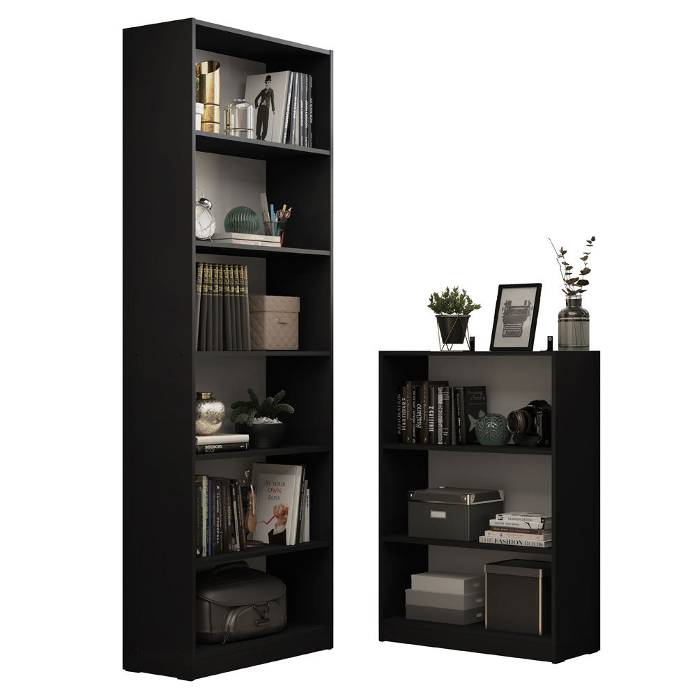 Kit Madesa Estante Livreiro 6908 + Estante Livreiro 6907 Preto