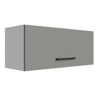 Armário Aéreo Multiuso 80cm 1 Porta Basculante Branco/Cinza Agata Madesa