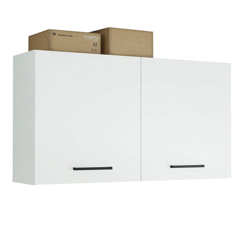 Armário Aéreo Multiuso 120cm 2 Portas Branco Agata Madesa