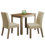 Conjunto Sala de Jantar Mesa Tampo de Madeira 2 Cadeiras Rustic/Imperial Lídia Madesa