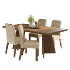 Conjunto Sala de Jantar Tampo de Madeira 4 Cadeiras Rustic/Imperial Arles Madesa