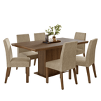 Conjunto Sala de Jantar Tampo de Madeira 6 Cadeiras Rustic/Imperial Grasse Madesa