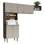 Kit Área de Serviço Lavanderia 235cm Rustic/Crema Gourmet Madesa