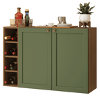 Buffet Aparador com Adega 100cm 2 Portas Rustic/Verde Vik Madesa 16