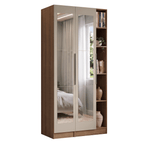 Guarda-Roupa Modulado 2 Portas com Espelhos 5 Nichos Rustic/Crema Neo Madesa 01