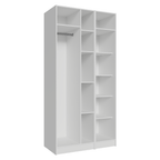 Guarda-Roupa Modulado 2 Portas com Espelhos 5 Nichos Branco Neo Madesa 02
