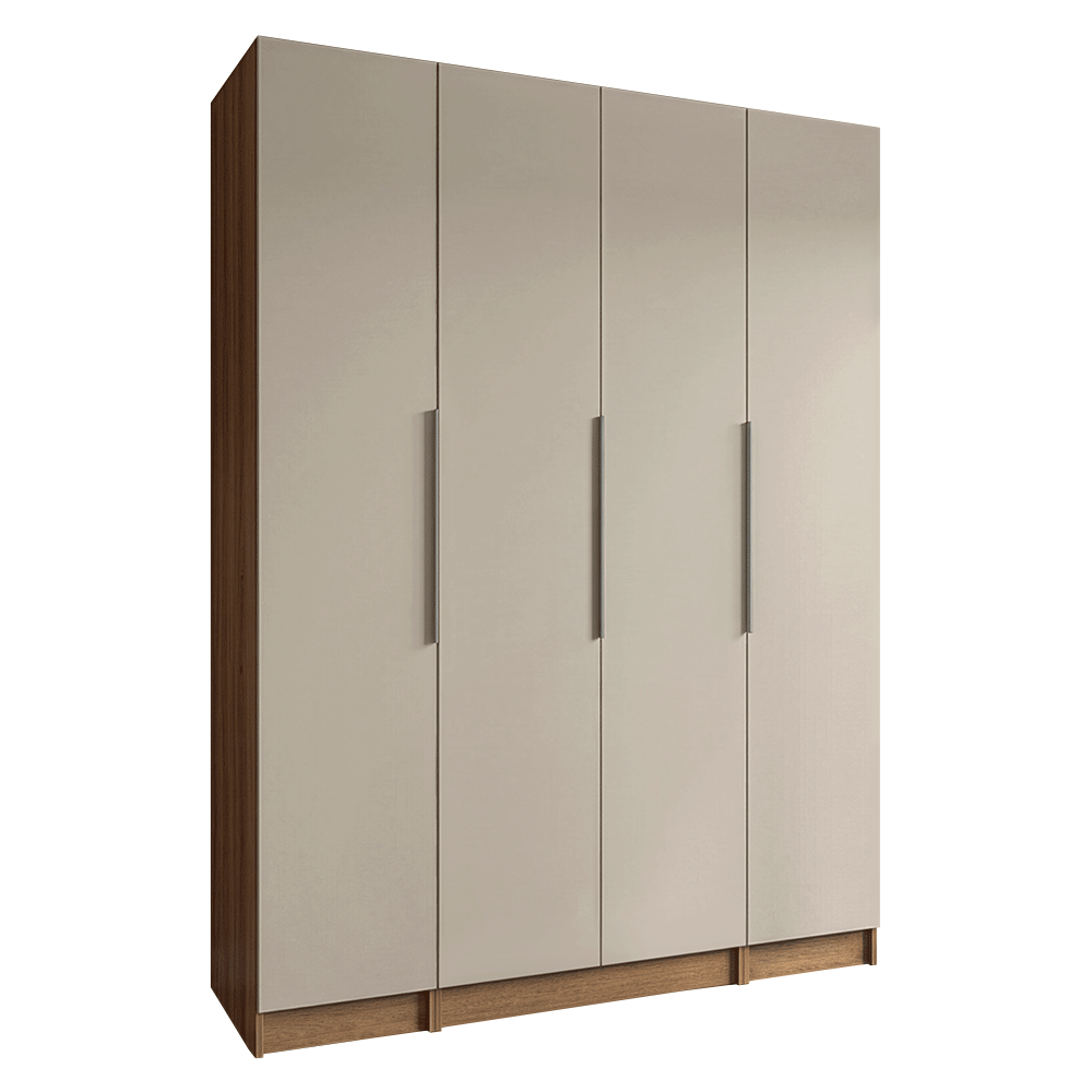 Guarda-Roupa Modulado 160 cm 4 Portas Rustic/Crema Neo Madesa