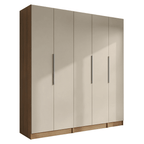Guarda-Roupa Modulado 200 cm 5 Portas 2 Gavetas Rustic/Crema Neo Madesa 02