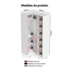 Guarda-Roupa Modulado de Canto 3 Portas com Espelhos Branco Neo Madesa