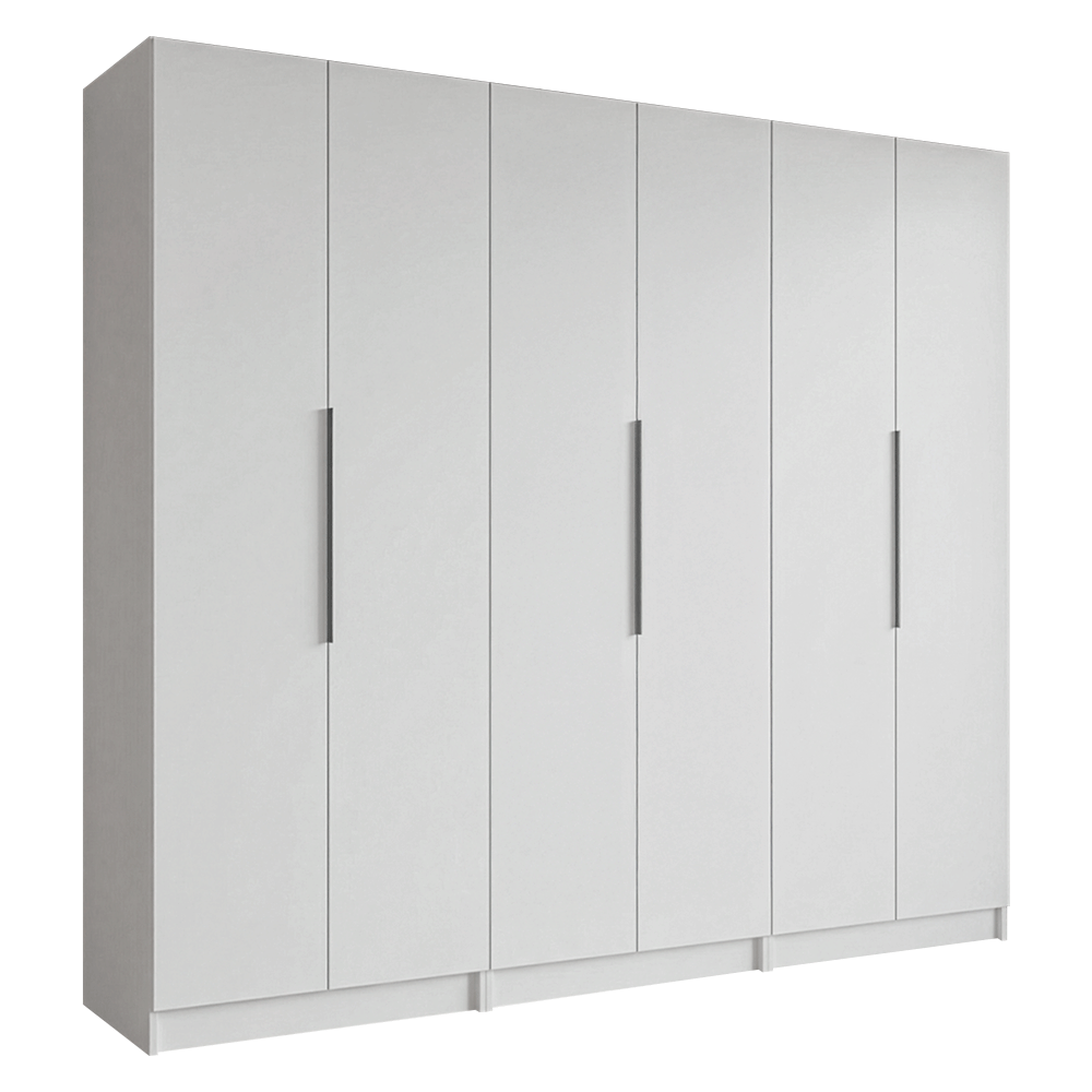 Guarda-Roupa Modulado 240 cm 6 Portas 4 Gavetas Branco Neo Madesa 01