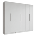 Guarda-Roupa Modulado 240 cm 6 Portas 4 Gavetas Branco Neo Madesa 01