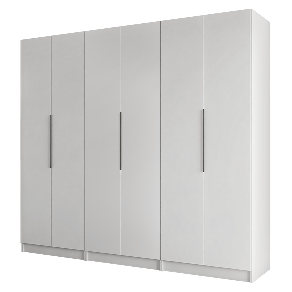 Guarda-Roupa Modulado 240 cm 6 Portas 6 Gavetas Branco Neo Madesa 03
