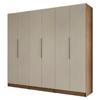 Guarda-Roupa Modulado 240 cm 6 Portas 6 Gavetas Rustic/Crema Neo Madesa 03