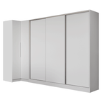 Guarda-Roupa Modulado Neo + Guarda-Roupa Royale 3 Portas de Correr Branco Madesa