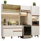 Armário de Cozinha Completa 250cm Branco Reims Madesa XA03