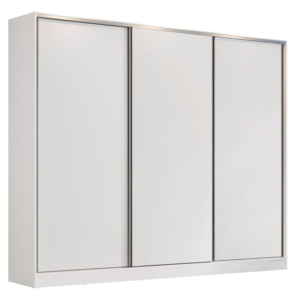 Guarda-Roupa Casal 3 Portas de Correr Branco 100% MDF Madesa Zurique