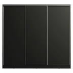Guarda-Roupa Casal 100% MDF Madesa Royale 3 Portas de Correr Preto