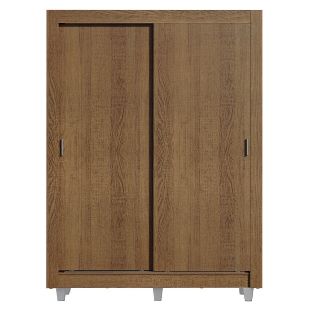 Guarda-Roupa Solteiro Madesa Denver 2 Portas de Correr com Pés Rustic