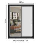 Guarda-Roupa Solteiro Madesa Dallas Plus 2 Portas de Correr com Espelho 4 Gavetas Preto/Branco