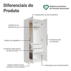 Guarda-Roupa Modulado 2 Portas com Espelho 2 Gavetas 1 Cabideiro Branco Neo Madesa