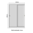 Guarda-Roupa 2 Portas de Correr Branco Max Madesa