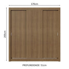 Guarda-Roupa Casal 3 Portas de Correr Rustic Sublime Madesa
