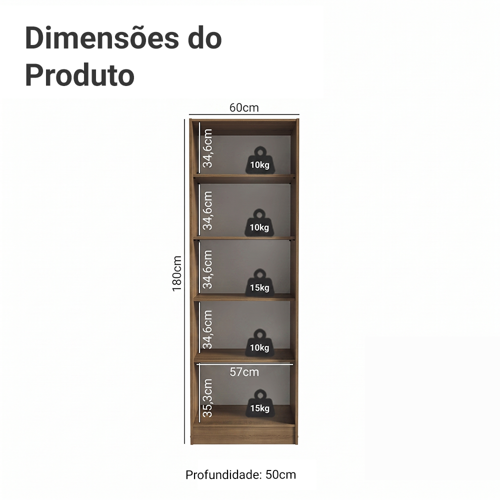 Armário Organizador com Sapateira Madesa 1650 com 2 Portas 4 Prateleiras Rustic PO