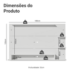 Painel para TV até 60 Polegadas Madesa Alfa Branco