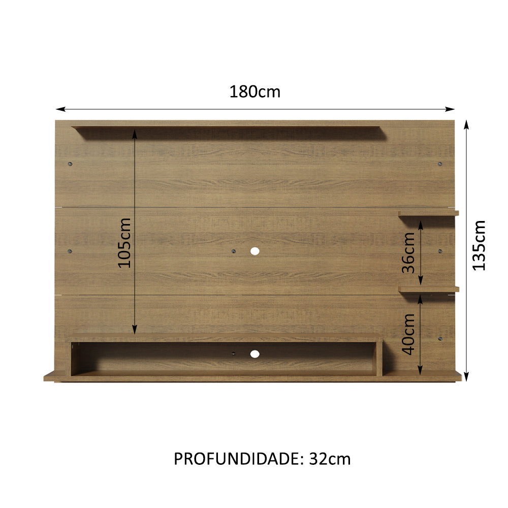 Painel para TV até 60 Polegadas Madesa Alfa Rustic
