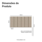 Cabeceira Estofada Modular Kit 6 Peças para Camas de Solteiro Imperial Madesa