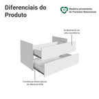 Kit 2 Gavetas para Guarda-Roupa Modulado Neo Branco Madesa