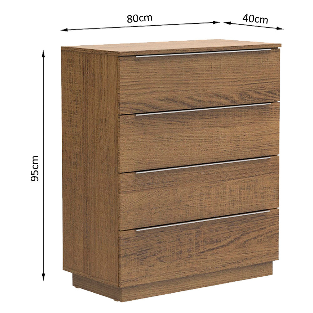 Comoda Madesa 4 Gavetas Rustic