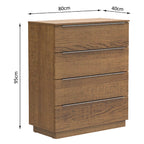 Comoda Madesa 4 Gavetas Rustic