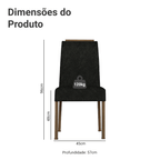 Kit 2 Cadeiras de Jantar 4255 com Espaldar Rustic/Oxford Madesa
