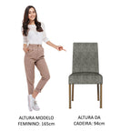 Kit 4 Cadeiras de Jantar 4255 Rustic/Silver Madesa