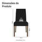 Kit 4 Cadeiras de Jantar 4256 Rustic/Oxford Madesa
