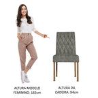Kit 4 Cadeiras de Jantar 4256 Rustic/Silver Madesa