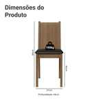 Kit 4 Cadeiras 4290 Madesa Rustic/Preto