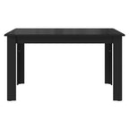 Mesa de Jantar Retangular com Tampo de Vidro Preto 5231 Madesa