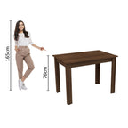 Mesa de Jantar Madesa Retangular Tampo de Madeira 5258B Rustic