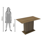 Mesa de Jantar Madesa com Tampo de Madeira 5329 Rustic